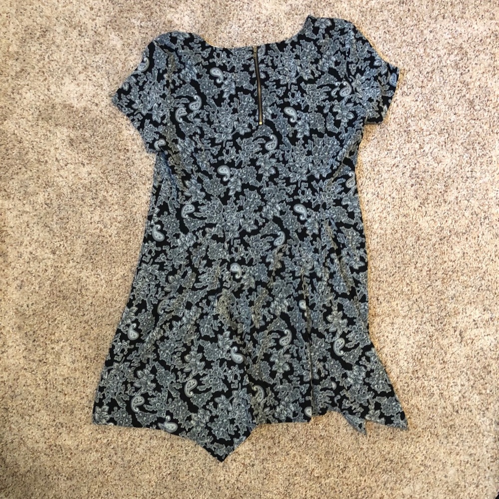 Black and gray paisley dress never worn before.